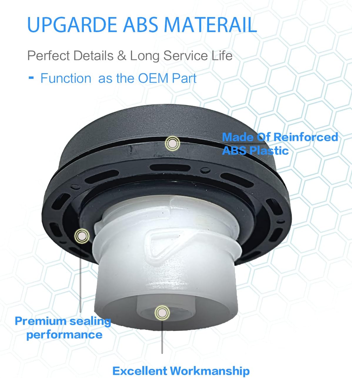 Locking Gas Cap,Lock Fuel Cap Replace 5278655AB For Jeep Cherokee Wrangler JK TJ Liberty Compass Grand Cherokee & Dodge Challenger Grand Caravan Ram 1500 2500 Journey