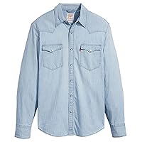 Levi's Camicia da Uomo Barstow Western Standard, Burnett Light Chambr