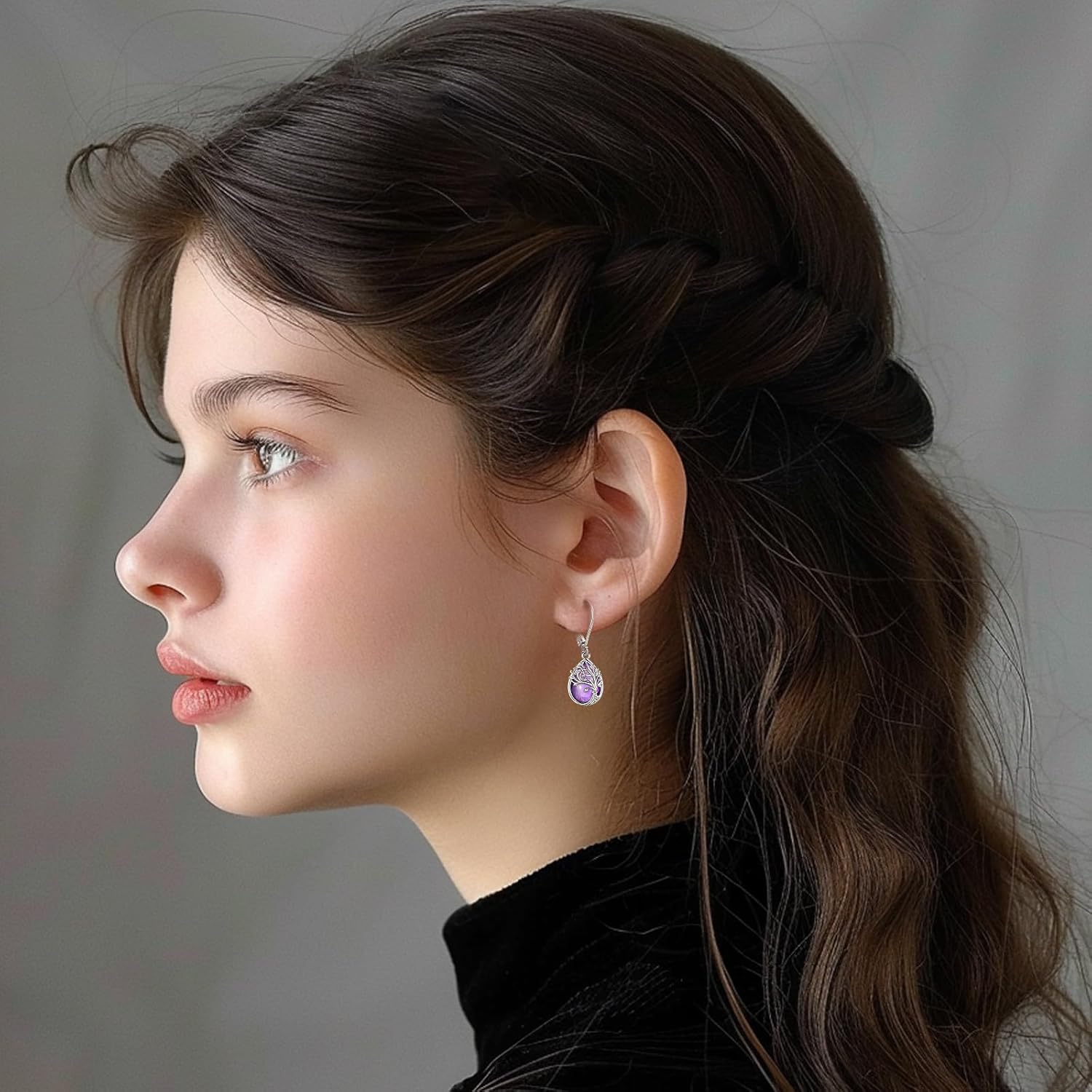 Tree of Life/Cat/Turtle/Butterfly/Flower/Celtic/Turquoise/Moonstone Dangle Earrings for Women Sterling Silver Cute Animals Drop Earrings Jewelry Gifts - Image 7