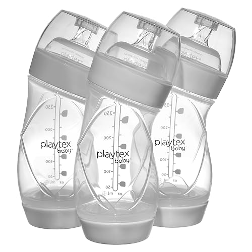 Playtex Baby VentAire - Biberón completo para el abdomen, anticólicos y antirreflujo, transparente, 9 onzas, 3 unidades