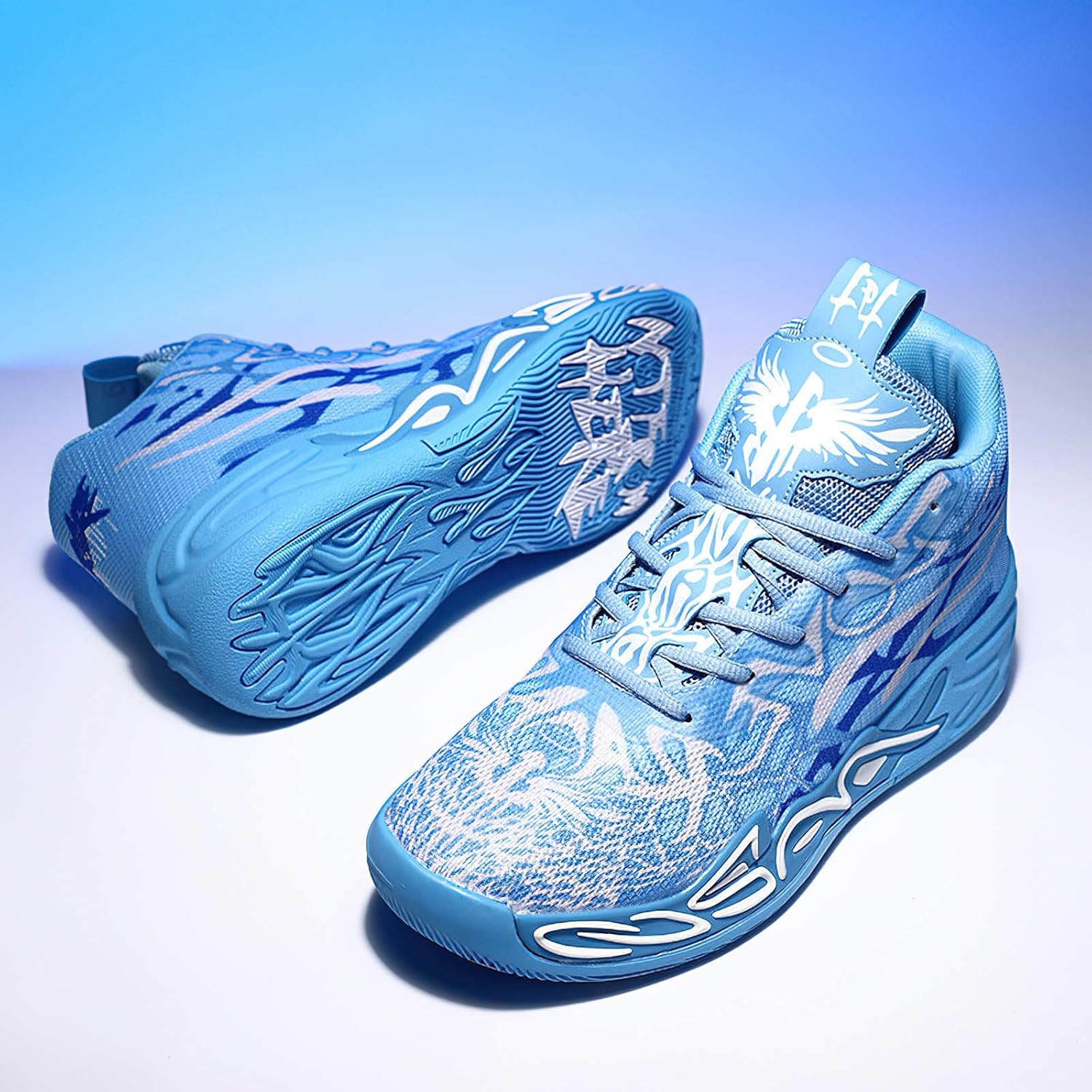 Exusiai Mens High Top Basketball Shoes Fashion Breathable Non Slip Outdoor Sneakers Comfortable Cushioning Athletic