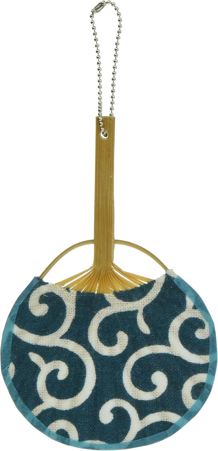 Shikoku Group Fan [Unisex] Bean Fan Strap Flowing Water Sakura
