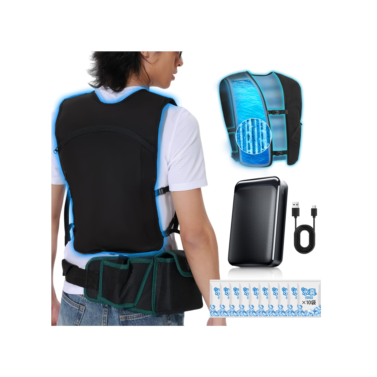 Amazon | [UNISO] 【超強冷感 最大30時間保冷】水冷服 水冷ベスト冷却