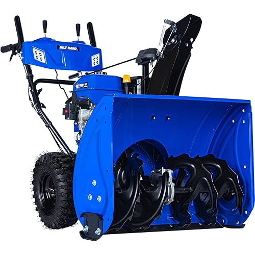 BILT HARD 28 in. 302cc Gas Powered Snow Blower with Corded Electric Start, Track Drive System, 2-Stage Self-Propelled Snow Blower with Steering Control and LED Light