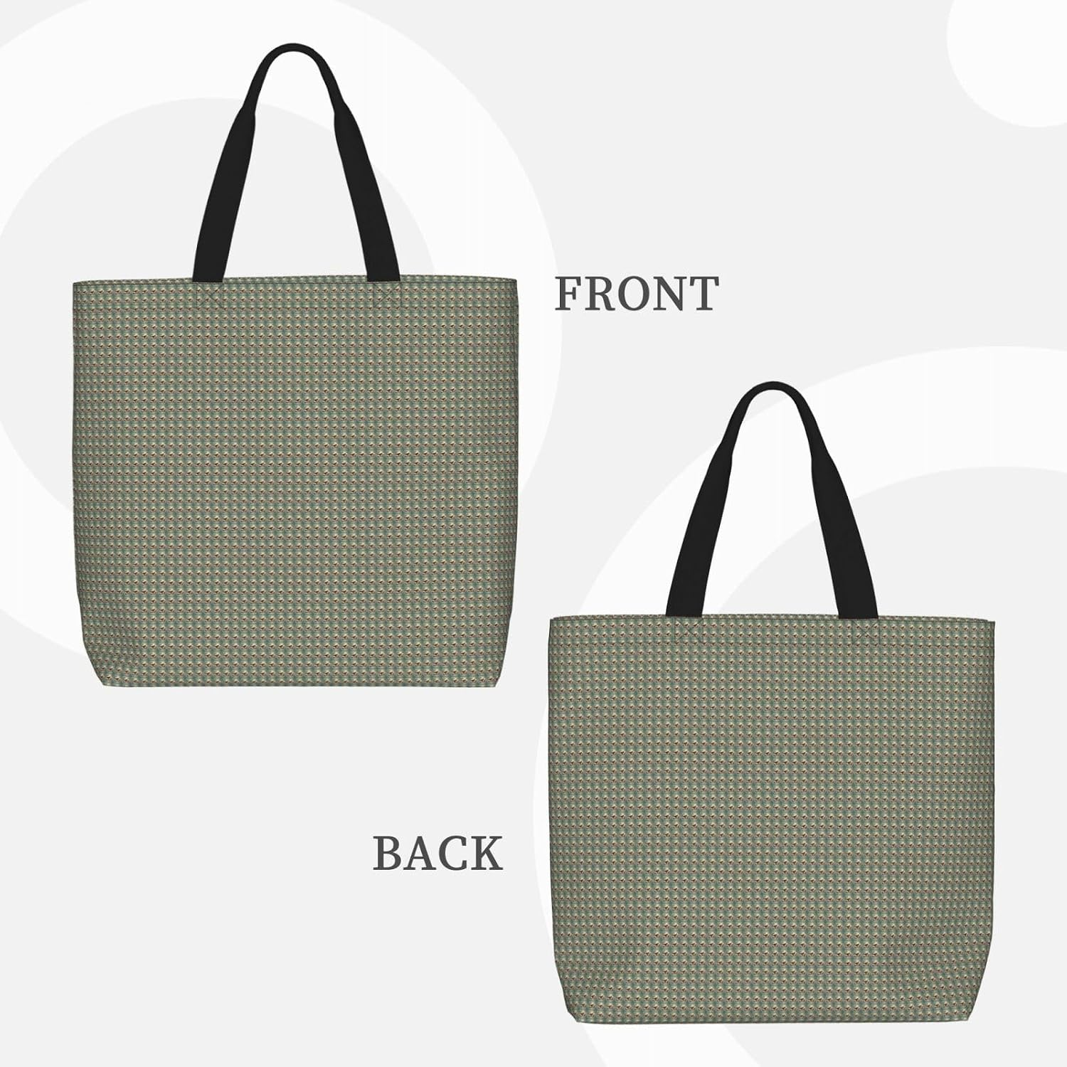 Teal Birds Musical Note Print Eco-Friendly Tote Lightweight Grocery Bag Daily Commuting Travel Beach Gym Use