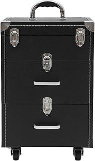 MUSESPANI Rolling Nail Case w/compartment Wheeled Manicure Storage Case Polish Organizer 110.23 lbs Professional Makeup Tr... Price In India