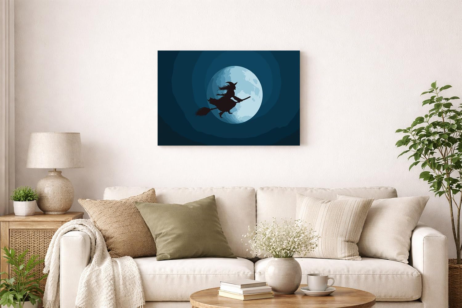 Wall Art | Printed MDF Wall Painting|Home Decor for Living Room, Bedroom, Office, Study (22x14inch) - Witch Ride