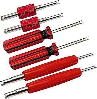 Valve Stem Removal Tool Kit,R134A R12 A/C Valve Core Remover and Installer Tool Set,Schrader Valve Stem Core Remover Tool, Air Conditioning Line Repair Tools for HVAC R22 R32 R410A Systerm