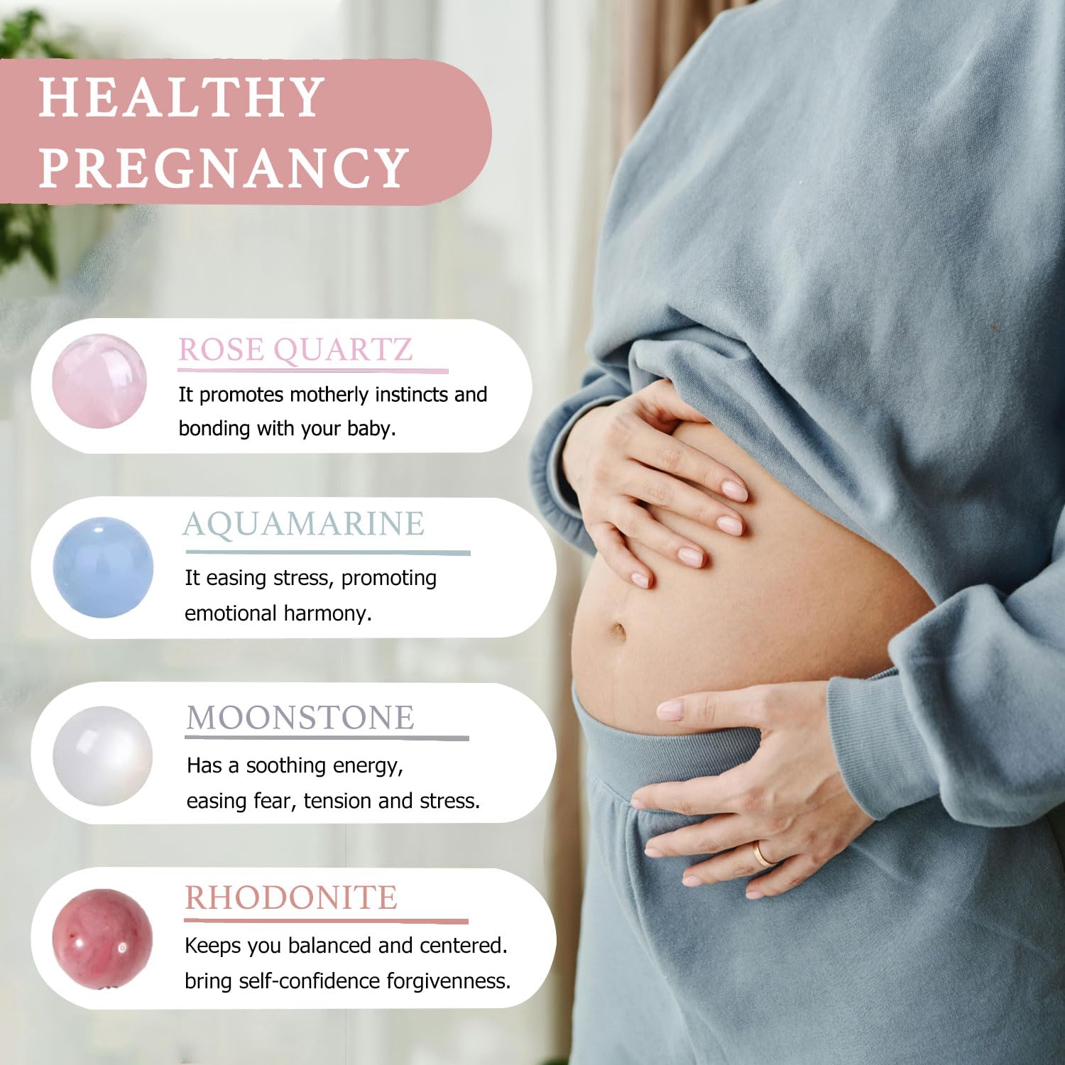 Healthy Pregnancy Bracelet for Mother New Mom, Pregnancy Gifts for Expecting Mom