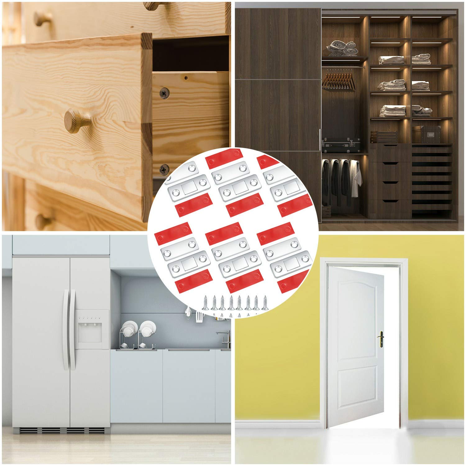 Cattura Porta Magnetica Ultrasottile Per Armadio Porte E Cassetti Forte - Foto 4