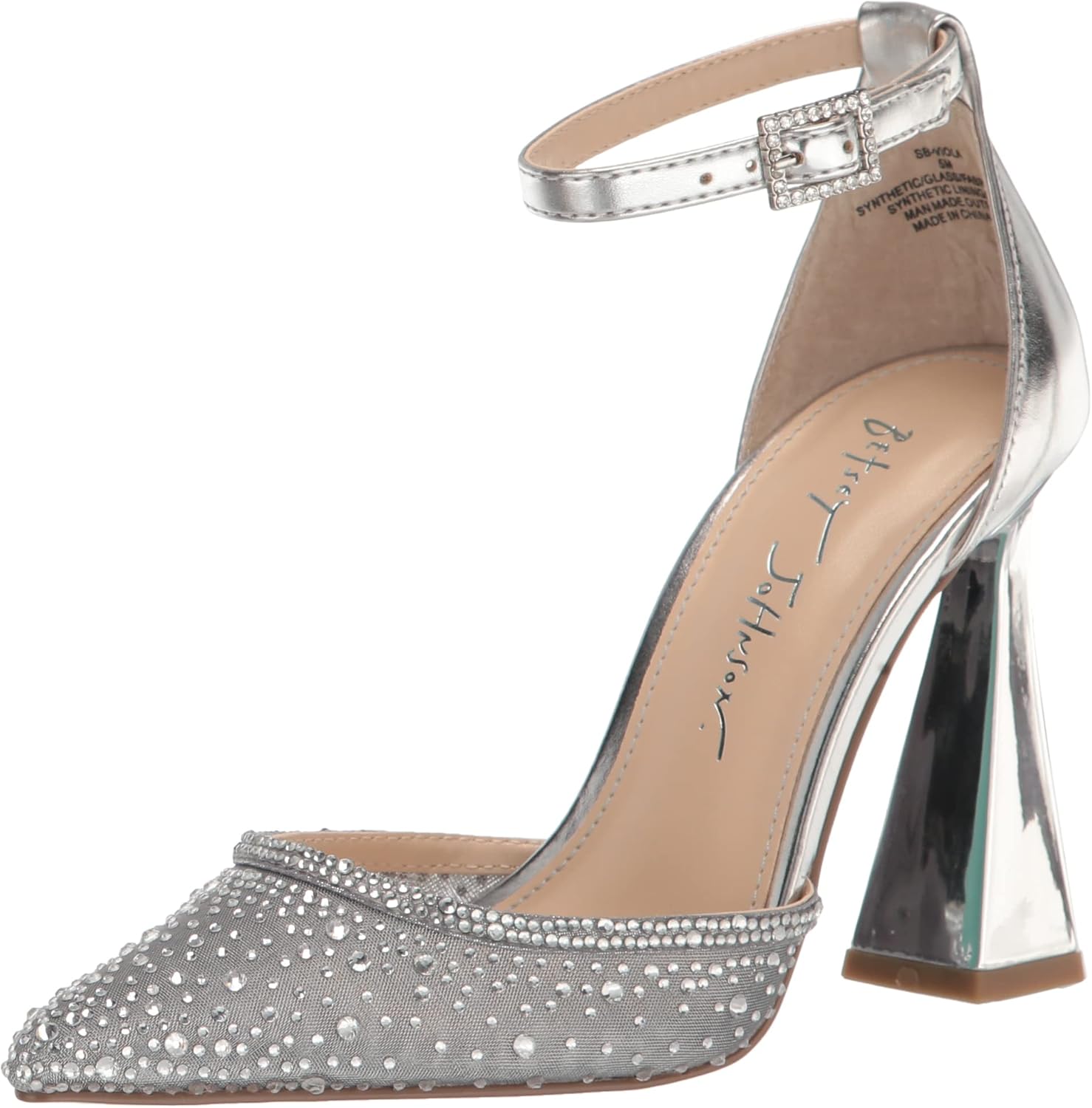 Betsey Johnson Women's Viola Pump, Silver, 5.5