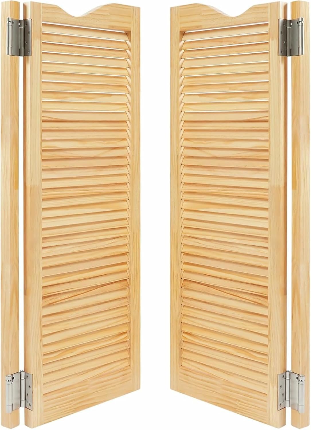 Swinging Doors Cafe Doors, Cafe Saloon Doors, Interior Solid Wood Swing Door with Metal Hinges, Bar Saloon Swinging Doors for Kitchen Stairs Bedroom Entrance Partition