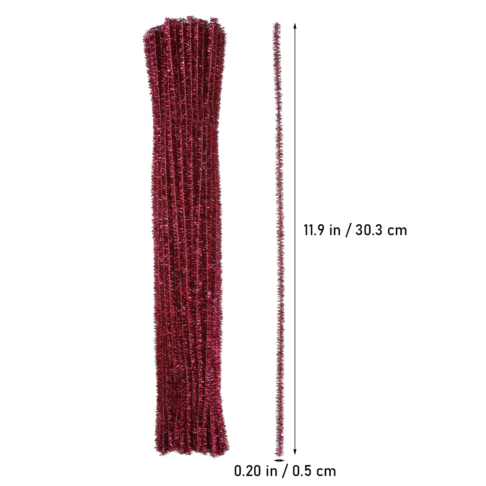 VILLCASE Flexible Bendable Fuzzy Wires 500pcs Glitter Pipe Cleaners Twisting Sticks for Craft Decorations and DIY Kits