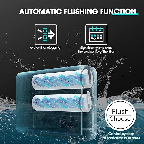 Miniatura 6 de PUREPLUS Sistema de ósmosis inversa sin tanque debajo del fregadero, sistema de filtro de agua RO de 600GPD, 1.51 puro para drenar, pantalla TDS,