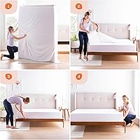 Vista 2 de Carcasa Linenspa con cierre impermeable, transpirable prueba de polvo y ácaros, cama prueba protector de colchón