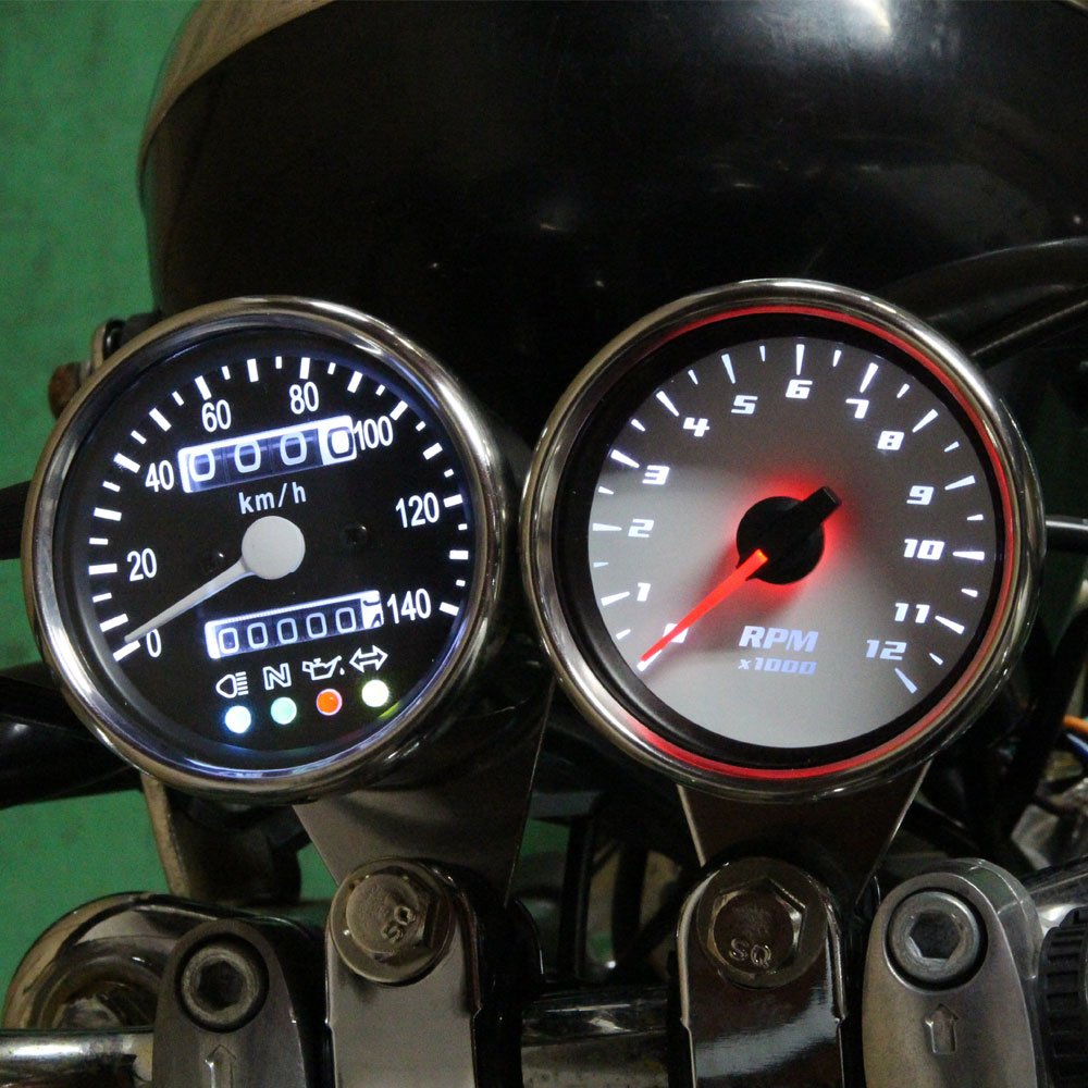 Amazon | ライズコーポレーション バイク用 電気式 12000RPM LED タコ