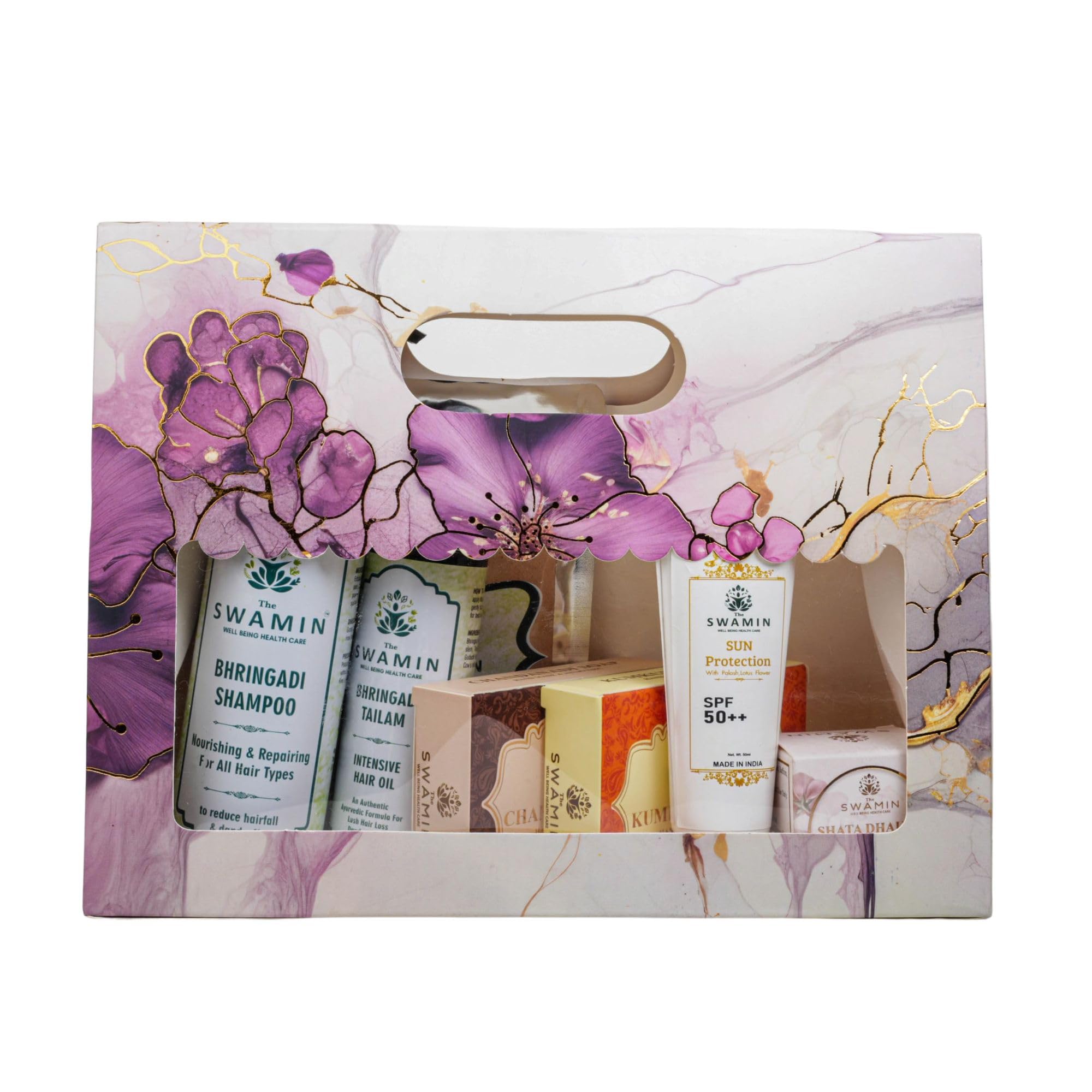 Ayurvedic Combo Kit with Shata Dhauta Ghrita Kumkumadi Serum Bhringadi Hair Oil and Handmade Soap Set Complete Skin and Hair Care Ritual Natural and Chemical Free-image-35