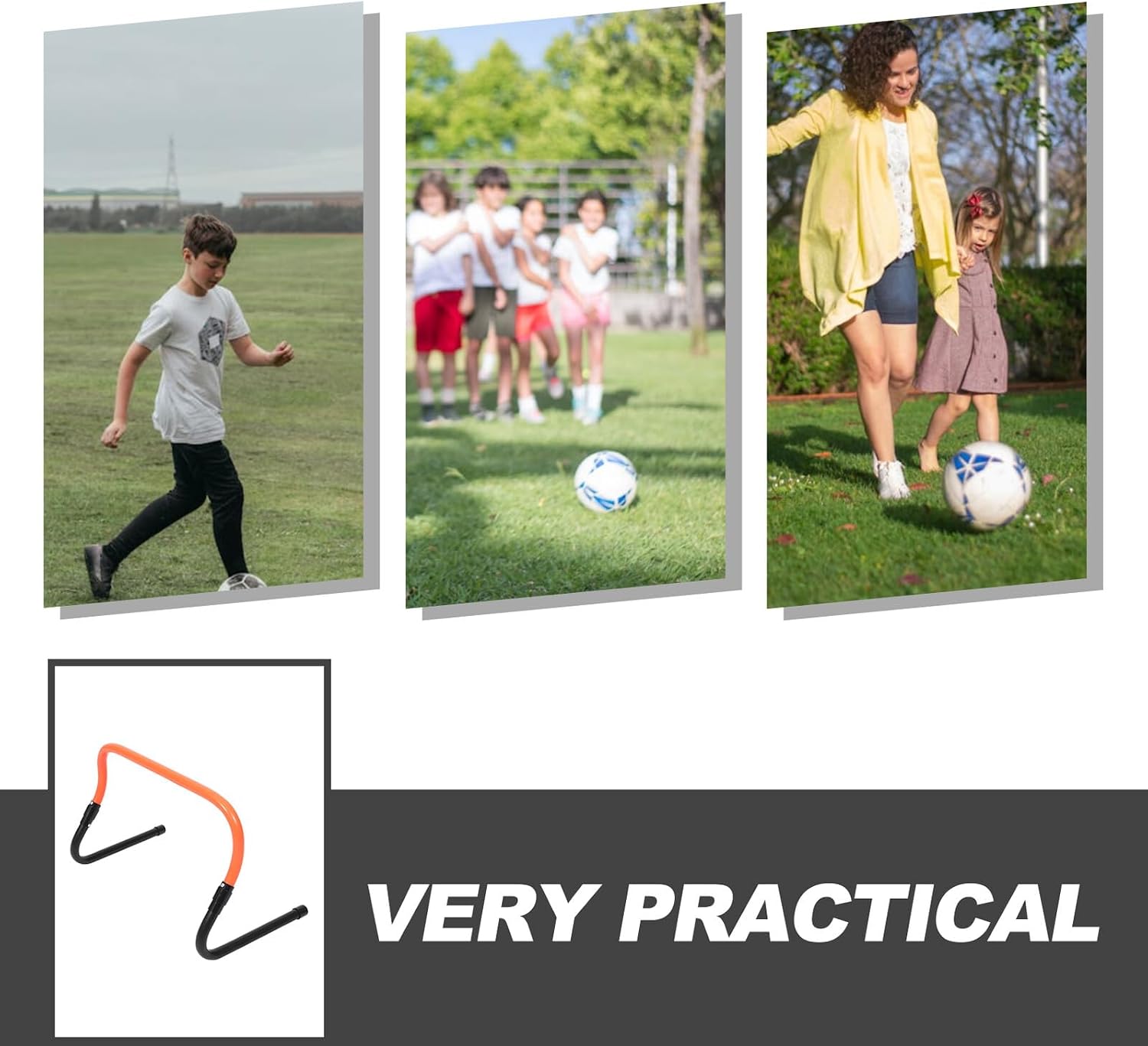 Adjustable 2-Level PVC Plastic Training Football Agility Hurdle Foldable Sports Speed Hurdles for Youth Running Drills and Athletic Training Equipment
