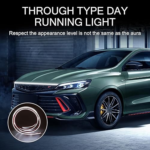 Miniatura 7 de 1 espacio para el capó del automóvil, luces de circulación diurna, rejilla central de escaneo de 70 pulgadas, barra de luz LED, accesorio decorativo