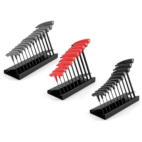 TEKTON Ball End Hex and Star T-Handle Key Set with Stands, 34-Piece (5/64-3/8 in., 2-10 mm, T6-T50) | KEY92001