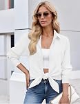 Zeagoo Button Down Shirt for Women Long Sleeve Blouses Floral Printed Tops Business Casual Work Outfits S-XXL