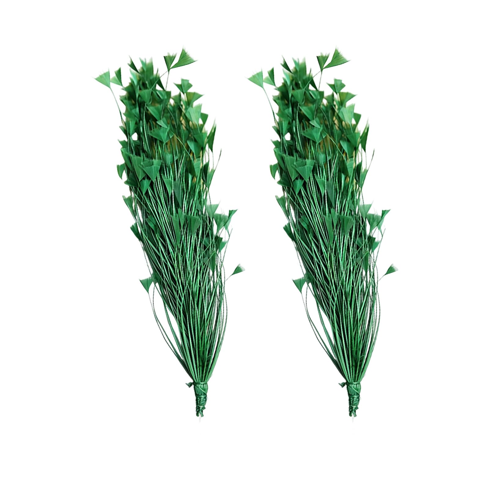 Whoasyst 2PCS Natural Plumage Ornaments with Floral Wire Base for Projects and Wedding Decoration Handcrafted Down Divisions