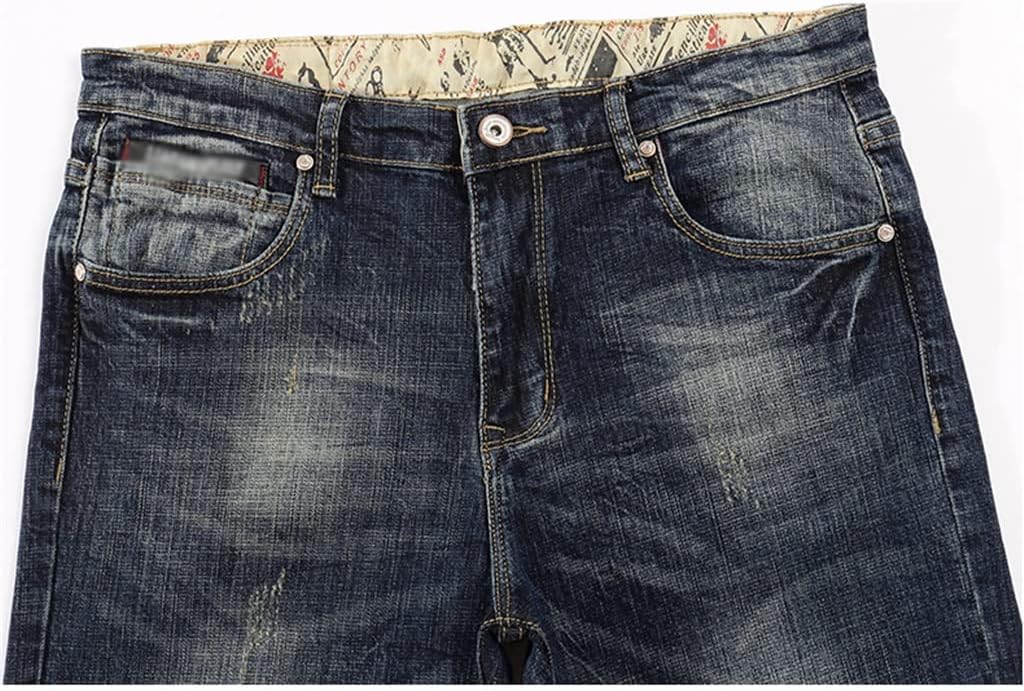 Jeans Men Autumn Winter Direct Straight Retro Stretch Vintage Streetwear Casaul Size