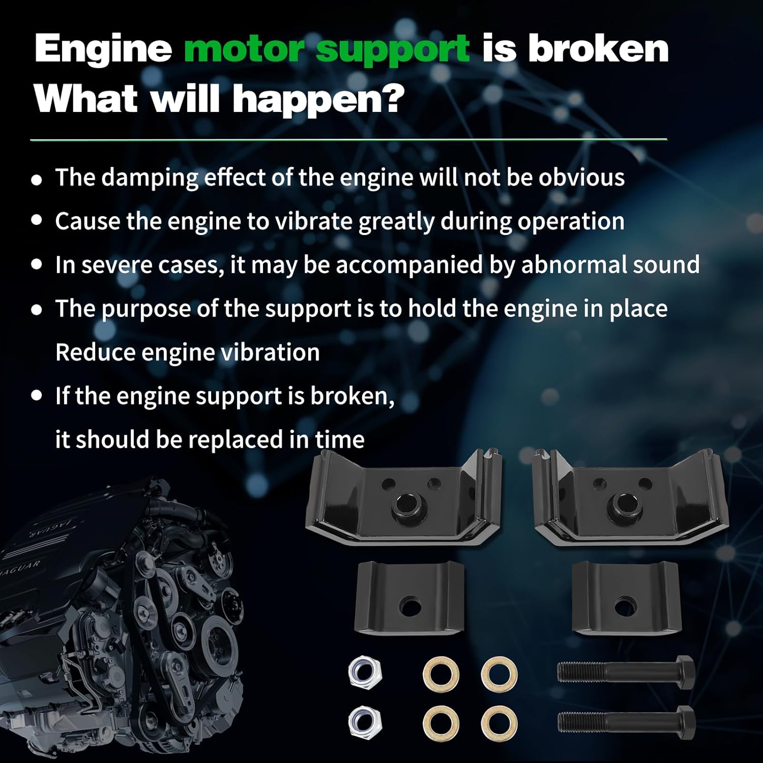 Engine Motor and Transmission Mount Kit Compatible with 1997-2011 C500 &1997-2011 T2000 & 1997-2011 T600 & 1997-2011 T800 Engine, Replace OE K066377 K066421 Set of 10