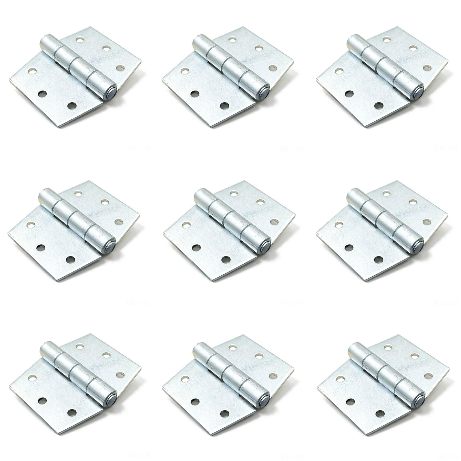 Bisagra de hierro resistente soldada perforada galvanizada 3 pulgadas for hardware equipos industriales puertas automóviles 9 piezas