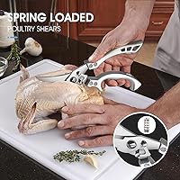 Vista 2 de PURPLEBIRD Tijeras para Aves de Corral Resistentes, Tijeras de Cocina Aptas para Lavavajillas, Tijeras de Cocina para Cortar Carne de Acero