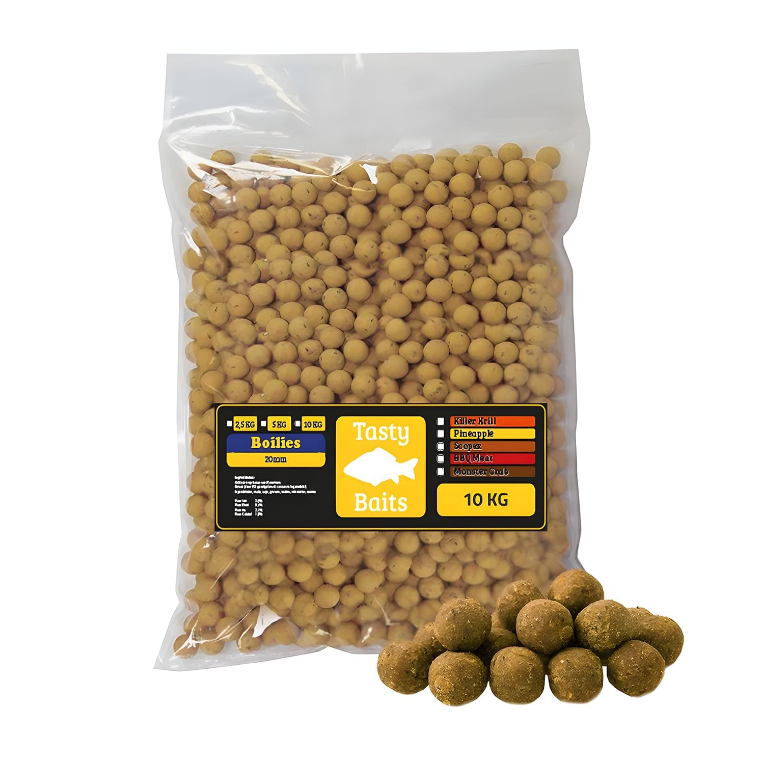 EUROCATCH Tasty Baits Mango Cream Boilie 20mm - 10kg bag - Quality Carp Bait - Irresistible to Carp - Suitable for Any Water - Ideal for Long and Short Sessions!