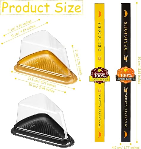 Miniatura 2 de Paquete de 200 recipientes para tartas de queso transparente, contenedor de plástico desechable, mini pastel con tapa, cajas individuales para