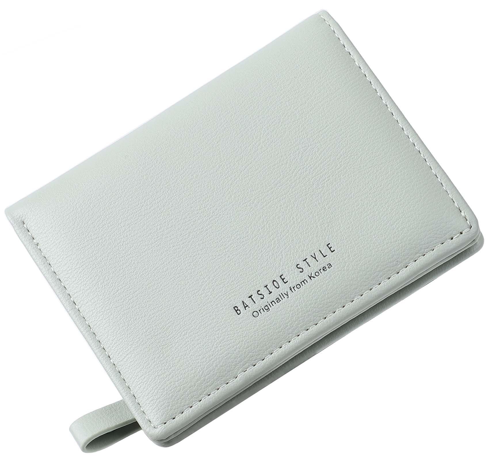 RRANCharltu Geldbörse Damen klein Leder Kleines Portemonnaie Mini Kurzer Damen Geldbeutel mit Zipper Münzfach Brieftasche, Grün