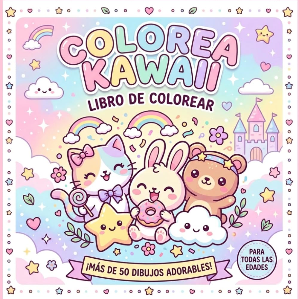 Mi Mundo Kawaii para Colorear: Adorables personajes tiernos para relajarse y divertirse, Ideal para niños, niñas y amantes del Estilo Kawaii