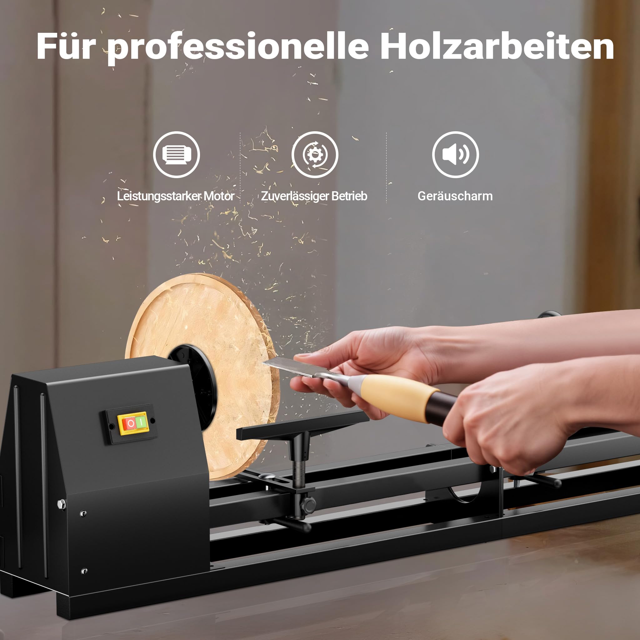 Drechselbank Holzdrehbank Drehbank Drechsler Drechselmaschine 400W Holzverarbeitung Regulierbar