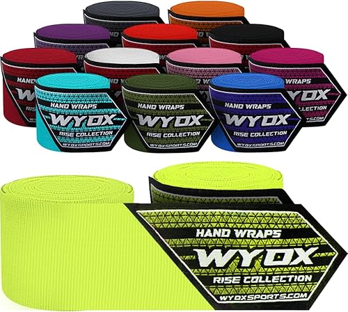 Vista 19 de WYOX Boxing Hand Wraps Inner Gloves, Elasticated Thumb Loop Bandages Mexican Style Under Mitts Wrist Wrap Protection Muay Thai MMA Kickboxing Malla