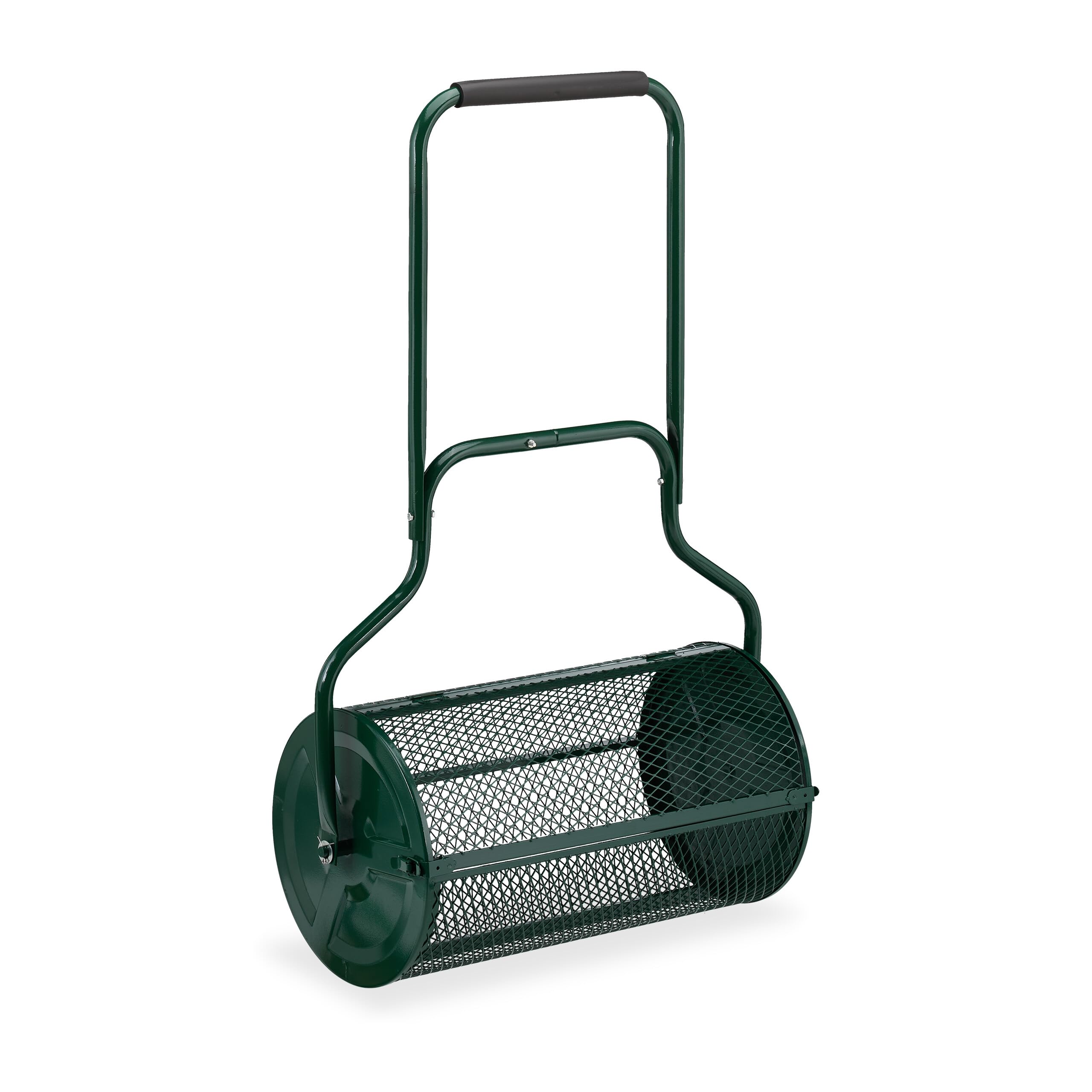 Épandeur à engrais pour gazon de 117 cm et distributeur de compost manuel