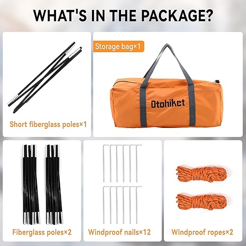 Miniatura 9 de Tienda de campaña para mochileros, ligera, portátil, impermeable, con bolsa de transporte para playa de verano al aire libre