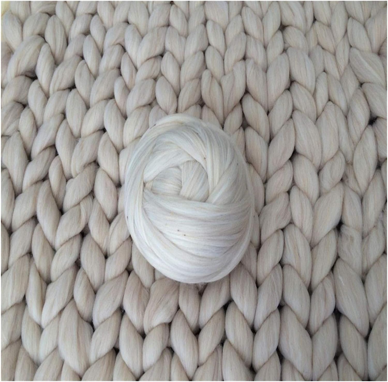 Hilo Grueso, Hilo De Lana De Tejer, Hilo Gigante 1000g 2.2Lb/Bola Hilo Súper Grueso Hilo De Roving Bulky Hilo De Manta De Tejer A Mano/Brazo Hilo De Manta De La Pared Del Hogar Fieltro De Hilo Decorat