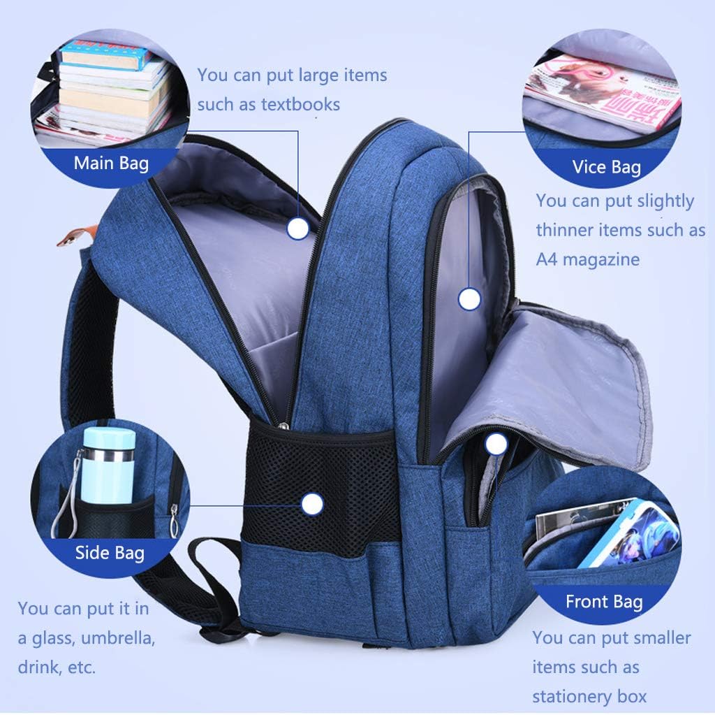 HOPYOCK-Kids Backpacks for Boys and Girls,Multi-Pocket Elementary and Middle School Backpack with Reflective Design,School Bags Fit for 6-18 Years Old - Image 5