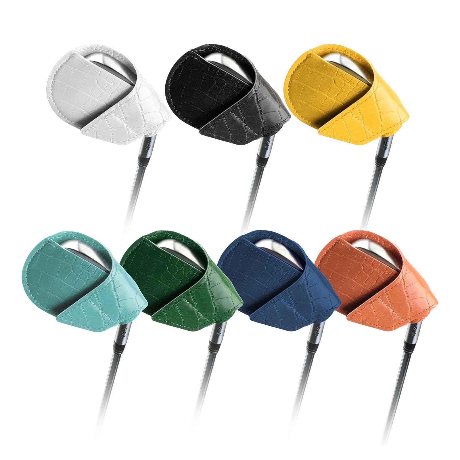 Fenteer 10 Pièces Housses de Tête de Fer de Golf Protège-fers Ensemble Club Protège-Couvre-Club PU Cuir Imperméable Protection Convient Aux Cadeaux Sa