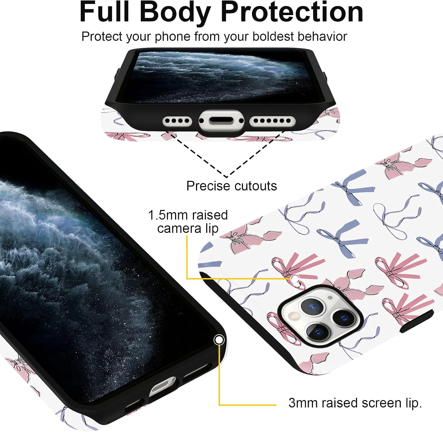 Preppy Bow Phone Case for iPhone 11 Pro Max 6.5" image 4