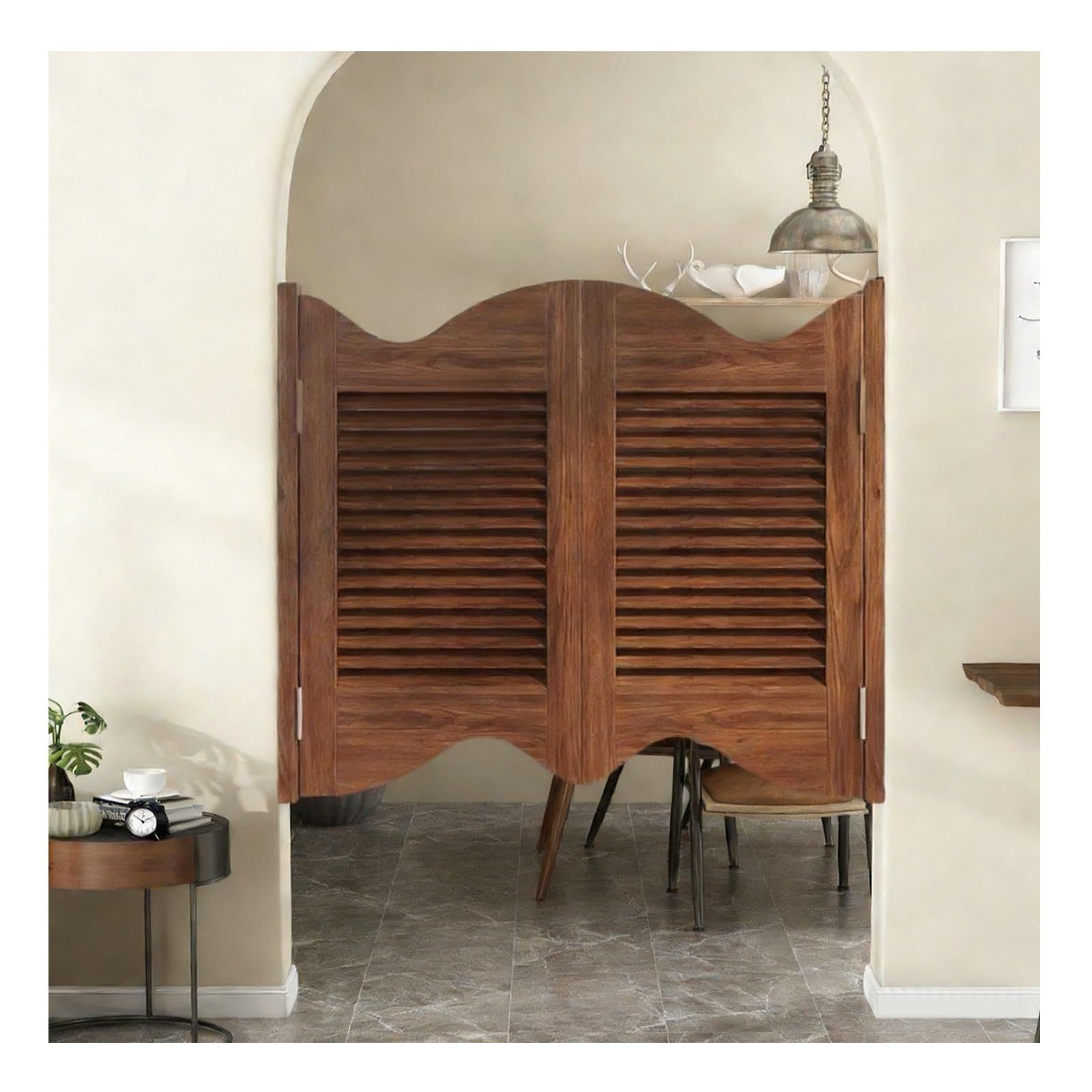 Portes de café en bois avec persiennes battantes pour bar et cuisine