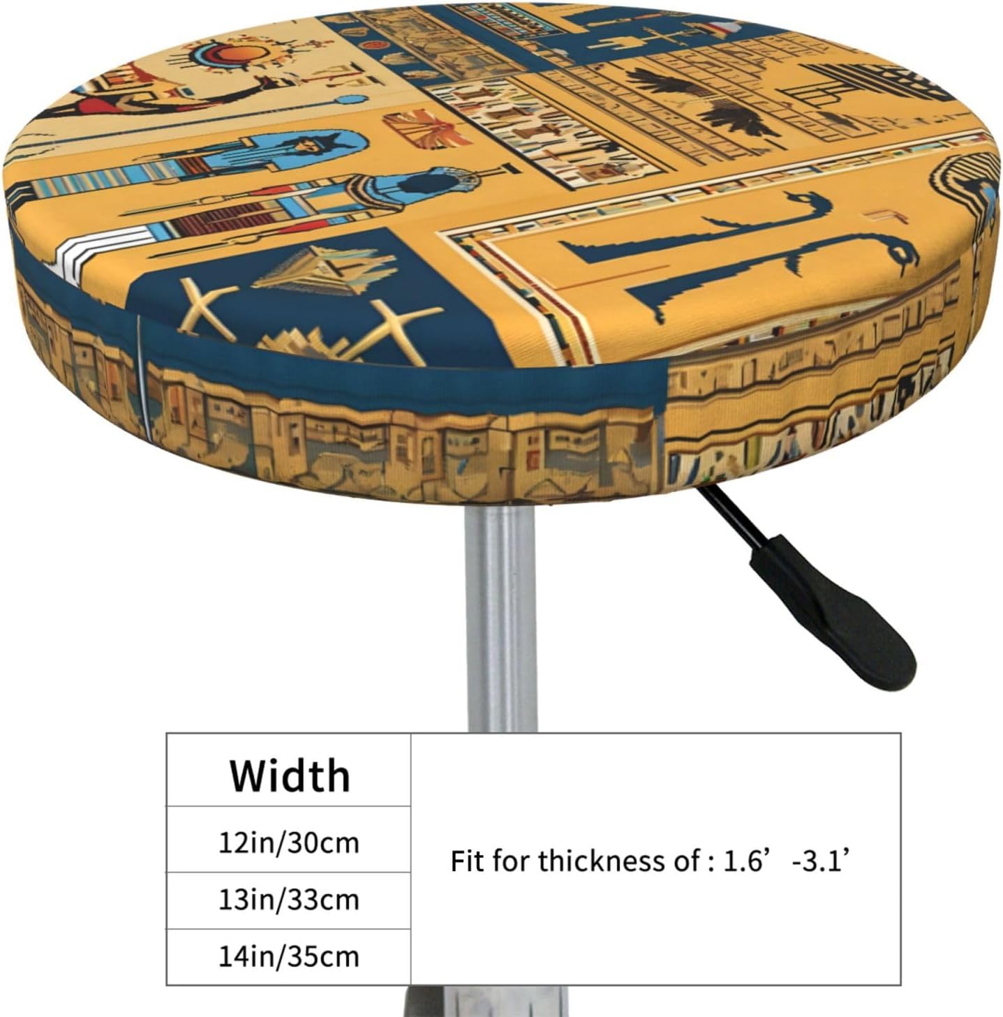 Round Bar Stool Seat Cover for Home Kitchen Dining Chair - 13 inch