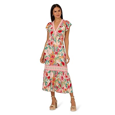 Adrianna Papell Printed Midi Dress Women