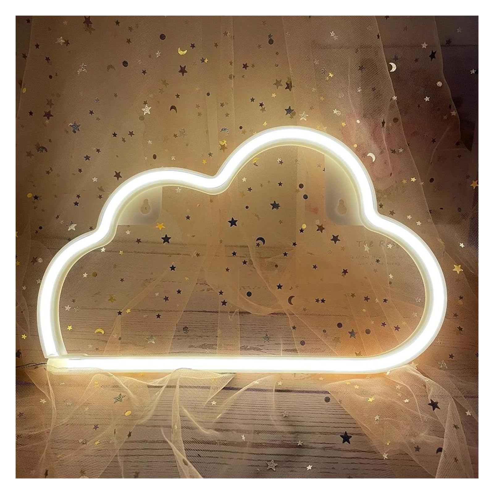 Enseigne Néon LED Nuage Éclairage Mural Anti-Éblouissement Veilleuse Chambre Enfant