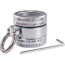 Ergodyne Squids 3791 Sleever Bar Lock Collar with Tethering Attachment Point for Tool Lanyard, Compatible Bar Size 3/4