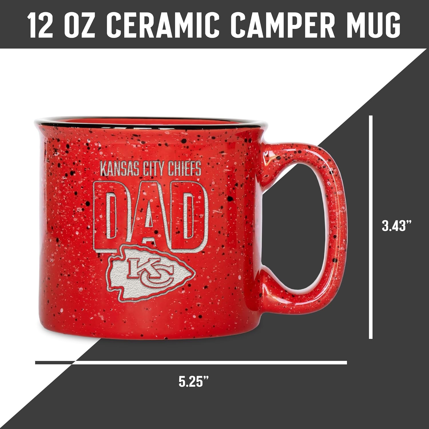 Rico Industries NFL Football Dad 12oz Laser Engraved Campfire Mug - Image 8