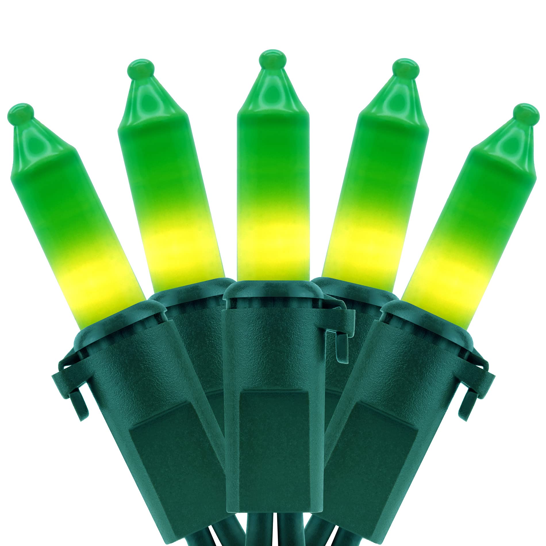 Green String Lights with Green Wire, 66 Feet 200 Count UL Certified ...