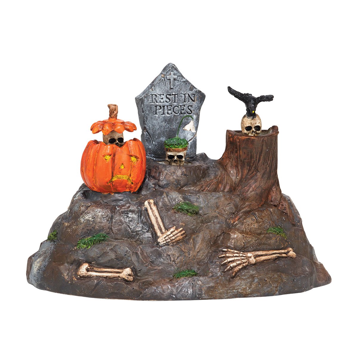 Department 56 Halloween Village Accessories Animated Skulls, 5.12 inch
